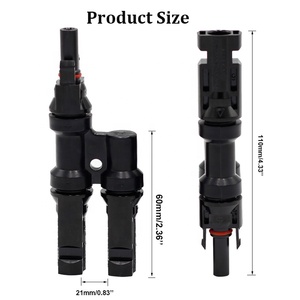 Konektor Panel surya 1 sampai 2 kualitas tinggi tipe Y kedap air Pria Wanita dengan tipe T MCX untuk aplikasi daya - Product Image 2