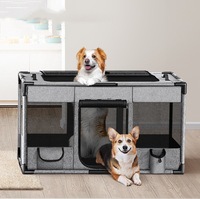 Tente extérieure de haute qualité pour animaux de compagnie monocouche Oxford Mesh Parc Clôture en aluminium en fibre de verre pour animaux de compagnie