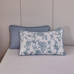 सुरुचिपूर्ण नीले फोनिक्स टेल पुष्प प्रिंट माइक्रोफाइबर चार-पत्ती क्लैवर क्विल्ट सेट 80gsm नरम आराम सेट - Product Image 6