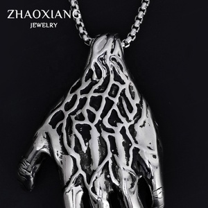 Collares con Colgante de Diseño Punk Retro Personalizado con Garra de Fantasma para Hombre, Acero Inoxidable 2021 - Product Image 6