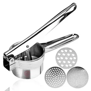 Potato processing tools potato ricer with 3 Hole Discs stainless steel for Mashed Potatoes