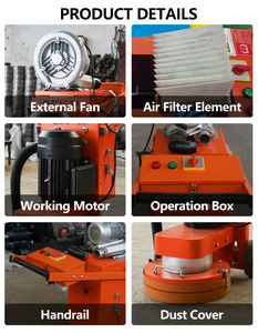 آلة جلخ ألماسية للأرضيات، لإزالة الدهانات القديمة، ومطحنة خرسانة، شحن سريع - Product Image 6