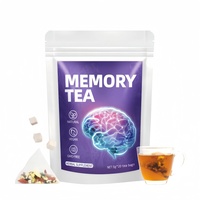 Thé aux herbes personnalisé OEM pour la santé cérébrale, soutien naturel de la mémoire, sachets de thé végétaliens sans OGM, supplément à base de plantes, prix d'usine