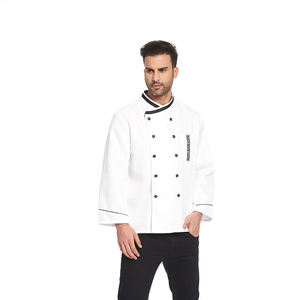 Veste de cuisine unisexe avec logo personnalisé, uniforme de chef, veste de travail pour hôtels et restaurants, vêtements de travail professionnels pour chefs exécutifs - Product Image 6
