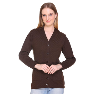 Suéteres de punto con cuello en V para mujer, cárdigan abierto frontal, ropa de invierno, ropa de moda personalizada, suéteres de punto para mujer de BD - Product Image 4