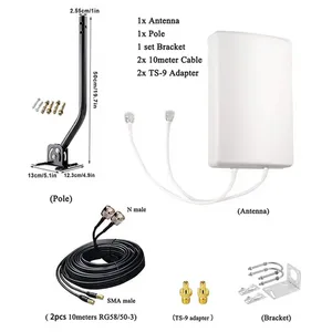 Antena Exterior <span class=keywords><strong>MIMO</strong></span> 2x2 con Ganancia de 14dBi, Totalmente Compatible con 5G, 4G, LTE y WiFi, Admite Múltiples Operadores, Mejora la Señal del Hogar - Product Image 2