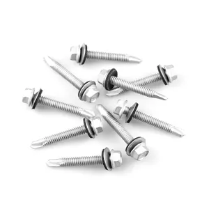 High Quality Steel Structure Roofing Screw Bi-Metal Hexagon Head Self Drilling Screw Epdm Washer Screw For Roofing Seal 6.3x45