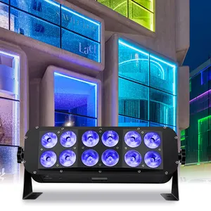 Precio bajo 12Pcs 18W Batería 6 en 1 Wireless Led Par Dj Light con Wifi Stage Wall Washer Light