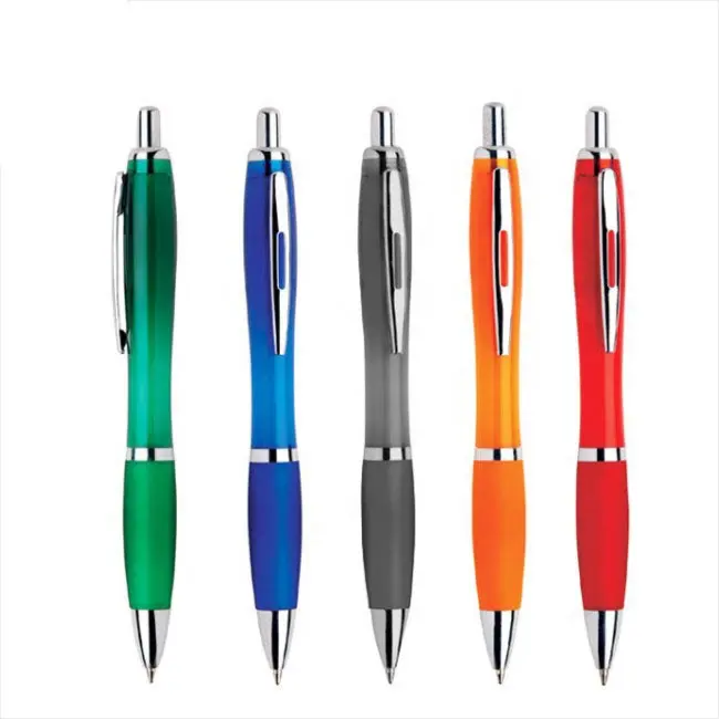 Promotional Custom Recycled Plastic Ballpoint Pens Ball Pens With Logo Advertising Ballpen