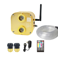 Lumières LED RGBW 20W scintillantes en fibre optique pour toit de voiture, étanches IP33, 12V DC, Ra90, télécommande RF, éclairage dimmable