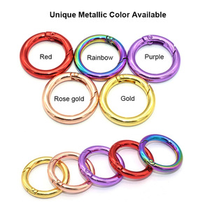 Yyx Vòng mùa xuân Snap móc <span class=keywords><strong>Carabiner</strong></span> mùa xuân cổng O vòng màu mùa xuân móc vòng <span class=keywords><strong>Carabiner</strong></span> - Product Image 3