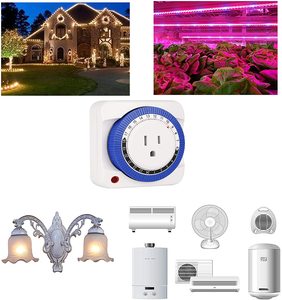 Temporizador de toma de corriente mecánica para interiores, 24 horas, enchufe eléctrico - Product Image 6