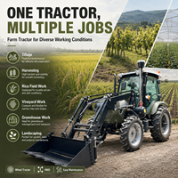 Tractor Agrícola LAWNIO con Personalización Completa, Motor de 4 Cilindros, Construcción Duradera para Trabajo Agrícola, Tractor 4x4