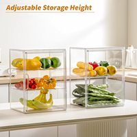 Boîte de rangement pour pain, organisateur de bureau, en plastique transparent, grande capacité, compartiments, présentoir à biscuits, collations, desserts, gâteaux