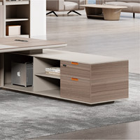 Conjunto de Escritorio y Silla Ejecutiva Premium Minimalista Moderno, Muebles de Oficina para Jefe, Supervisor y Gerente
