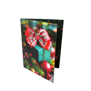 Creative 3D Lenticular Merry Christmas Greetings Cards with Envelopes New Year Manufacturer's Gift Product