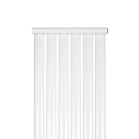 Radiateur Colonne Ovale Vertical Blanc Mat Moderne pour Chauffage Central, Radiateur Design pour Salle de Bain et Salon