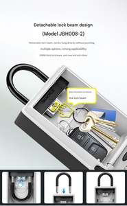 Boîte à clés numérique étanche en alliage d'aluminium durable, coffre-fort à clés externes de sécurité à 4 positions avec mur à <span class=keywords><strong>code</strong></span> robuste - Product Image 4