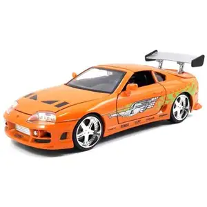 Orange Supra 1:24 Diecast Model Display Cars Friction Toy Vehicle