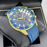 Montre-bracelet de luxe pour homme 2026, à quartz, trois aiguilles, calendrier, cadran bleu, étanche 100M, bracelet en silicone HB