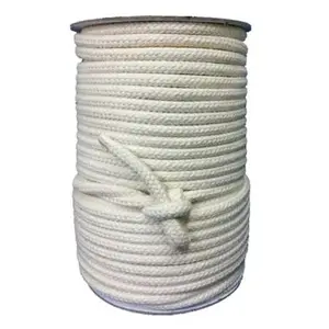 Corde en coton tressé macramé cordon en coton pour le bricolage artisanat et la décoration de jardinage en gros corde tressée de couleur naturelle 6 Mm T/T,L/C