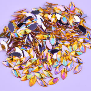 7*15mm Rosa AB Cristalli Colla Schiena Piatta Strass Pietre Di Cristallo Non Da Cucire Horse Eye Acrilico Gemme Strass per L'artigianato FAI DA TE - Product Image 3