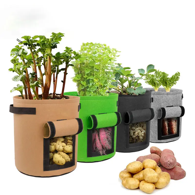 FXL 4 gallon 7 gallon 10 gallon potato growing Bag Growing bag Fabric flowerpot quality breathable felt bag