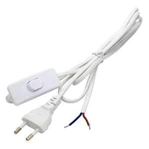 1.8M Power supply extension Cord European 2pins 303 on off Switch EU Plug Cable