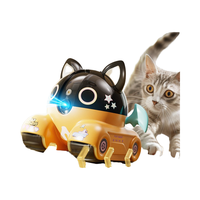 Caméra de surveillance pour animaux de compagnie WiFi sans fil, moderne, adorable, en forme de tunnel, avec IA pour chiens et chats - Rechargeable, en plastique durable, anti-ennui