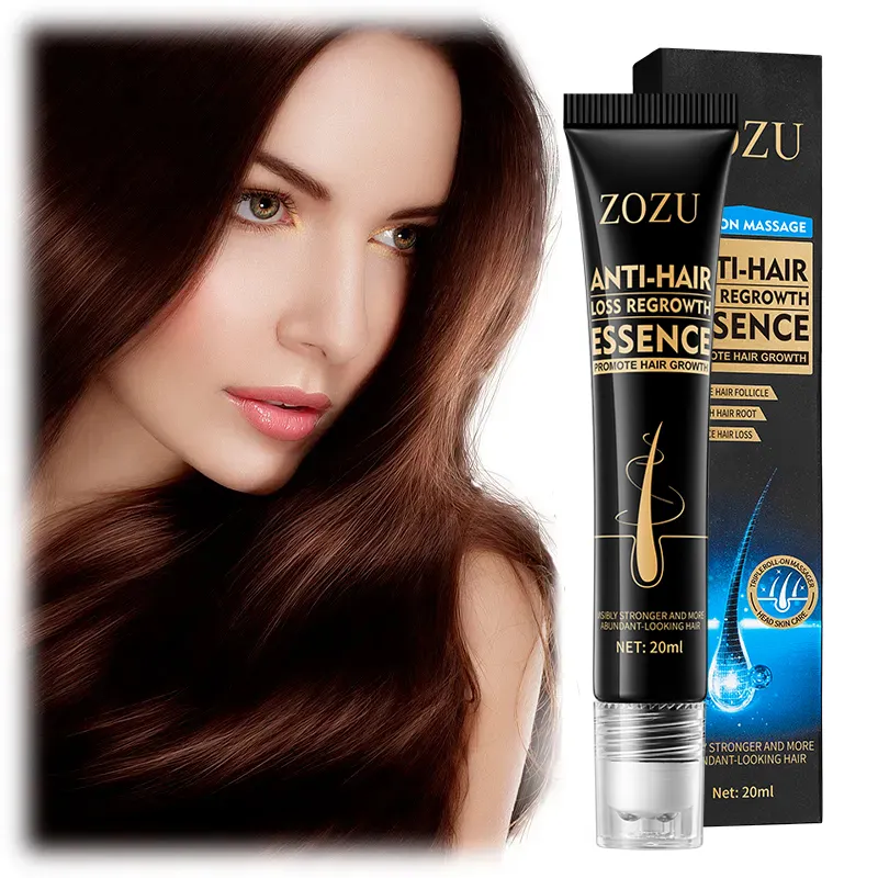 ZOZU Organic 20ml Polygonum Multiflorum Hair Growth Essential Oil Wholesale Leave-In Hair Loss Treatment Regrowth Serum Home Use