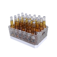 Grand seau à glace rectangulaire LED de 10 L, motif lumineux, refroidisseur de boissons en plastique pour discothèque, KTV, fête, accessoires de bar