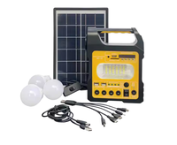 Station d'alimentation solaire portable, batterie lithium-ion 7500mAh, démarreur de secours, panneau solaire, lampe torche, radio, kit LED MP3, MPPT, onde sinusoïdale pure