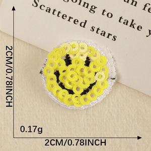 Mini Patch Brodé Scintillant et Coloré de 2 cm à Thermocoller, Motif Visage Souriant Mignon, pour Décoration de Vêtements, Chaussures et Chapeaux - Product Image 5