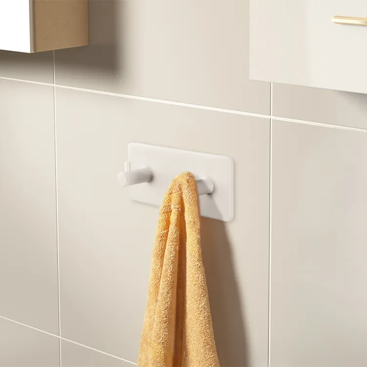 Creative hooks Stainless Steel 3M Self Adhesive Hook Metal Wall Nordic Decorative Bathroom Kitchen Towel Coat Customized Logo