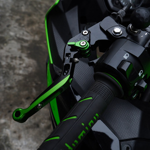 Kit de remplacement de leviers de frein et d'embrayage réglables pour Kawasaki <span class=keywords><strong>Ninja</strong></span> <span class=keywords><strong>400</strong></span> (noir-vert) - Pièces de modification - Product Image 2