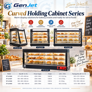 Vitrina Comercial Curva con Calefacción y Estantes de Varios Niveles para Panadería, Cafetería, Pastelería, Pizza y Servicio de Mostrador de Aperitivos - Product Image 5