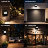 Éclairage mural extérieur pour jardin, projecteur LED IP65 30W, 3600lm, AC120-277V, CRI 80, avec angle de faisceau de 90°, aluminium, haute luminosité