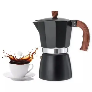 Mokka Pot Octagon Kaffeekanne mit Holzgriff Selbst gebrühter Kaffee Destillation extrakt hand gebrühte Kaffeekanne