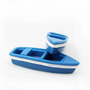 Miniatura de <span class=keywords><strong>Barco</strong></span> de Resina Azul con Remos Dobles, Modelo de Mini <span class=keywords><strong>Barco</strong></span> para Decoración de Micropaisajes, Escenas de Playa y Océano - Product Image 6