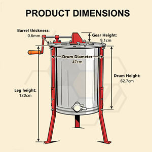 Nouvelle Offre : Séparateur Tangentiel Électrique <span class=keywords><strong>de</strong></span> Cire <span class=keywords><strong>de</strong></span> Miel <span class=keywords><strong>de</strong></span> Qualité Supérieure, Extracteur <span class=keywords><strong>de</strong></span> Miel Électrique 4 Cadres - Product Image 2