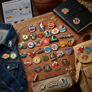 Fabricant de produits de basketball : Créez vos propres épingles personnalisées, badges en métal avec logo, broches, épingles en émail dur ou souple, épingles de revers - Product Image 3