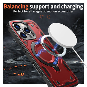 New Magnetic <span class=keywords><strong>360</strong></span> xoay Bracket Chân đế chống sốc điện thoại trường hợp đối với <span class=keywords><strong>iPhone</strong></span> 16/15/14/13/12/11 Pro Max Armor điện thoại trường hợp - Product Image 4