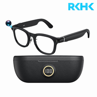 Gafas Inteligentes BT de Oído Abierto con Asistente de Voz IA, Cámara, Traducción en Tiempo Real y Llamadas de Audio Inalámbricas