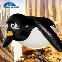 GAUSS Pingouin Gonflable Géant Personnalisé 8-10 pieds en TPU, Publicitaire, avec LED Couleurs Changeantes, pour Publicité Aérienne