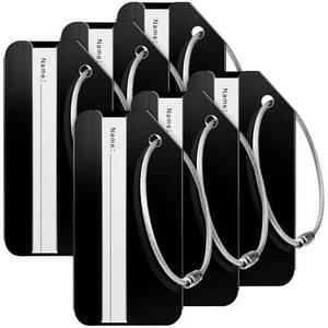 Étiquettes de bagages en métal personnalisées en gros, étiquettes d'identification de voyage rectangulaires personnalisées, cadeaux promotionnels - Product Image 5