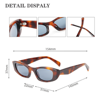 Lunettes de soleil étroites style années 90, polarisées UV400, monture en acétate, certifiées CE, logo personnalisé OEM, pour femmes et hommes, vente en gros directe usine