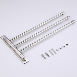 Portasciugamani Girevole a 3 Bracci Wayon in Acciaio Inox SUS304, <span class=keywords><strong>Salvaspazio</strong></span>, Montaggio a Parete per Case Prefabbricate WW-MJJ - Product Image 6