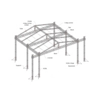 Structure de toit en aluminium robuste, haute résistance, longue durée de vie, pour scène et éclairage d'exposition