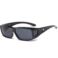 Nouvelles lunettes de soleil de conduite à vision nocturne classique à monture PC à lentille polarisée avec lentille jaune