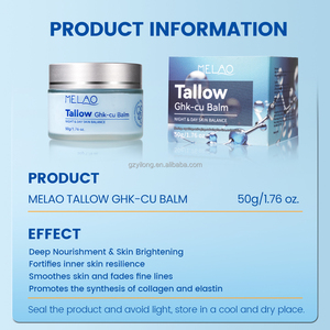 OEM GHK-CU Пептидный крем с говяжьим жиром <span class=keywords><strong>HALAL</strong></span>, натуральный увлажняющий лосьон с витамином B5 для восстановления кожного барьера, бальзам с говяжьим жиром - Product Image 4